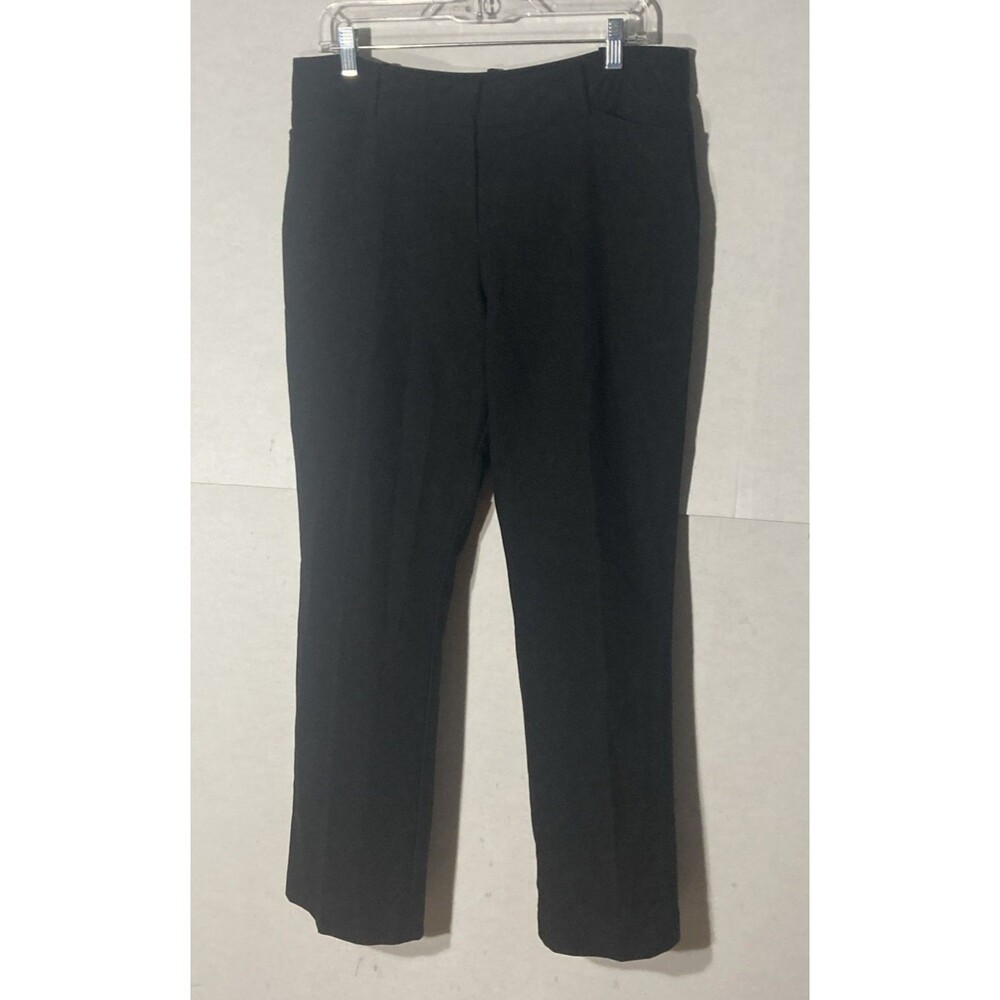 WORTHINGTON black zip fly flat front straight leg Perfect Trouser pants 12